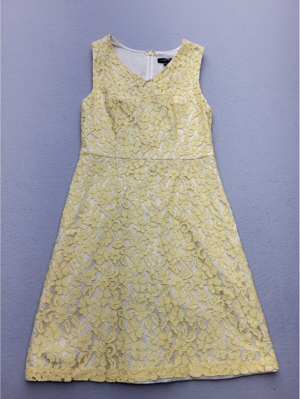 Limited Women's Dress Size 2 Yellow Basic Mini Sleeveless Lace Casual Party
